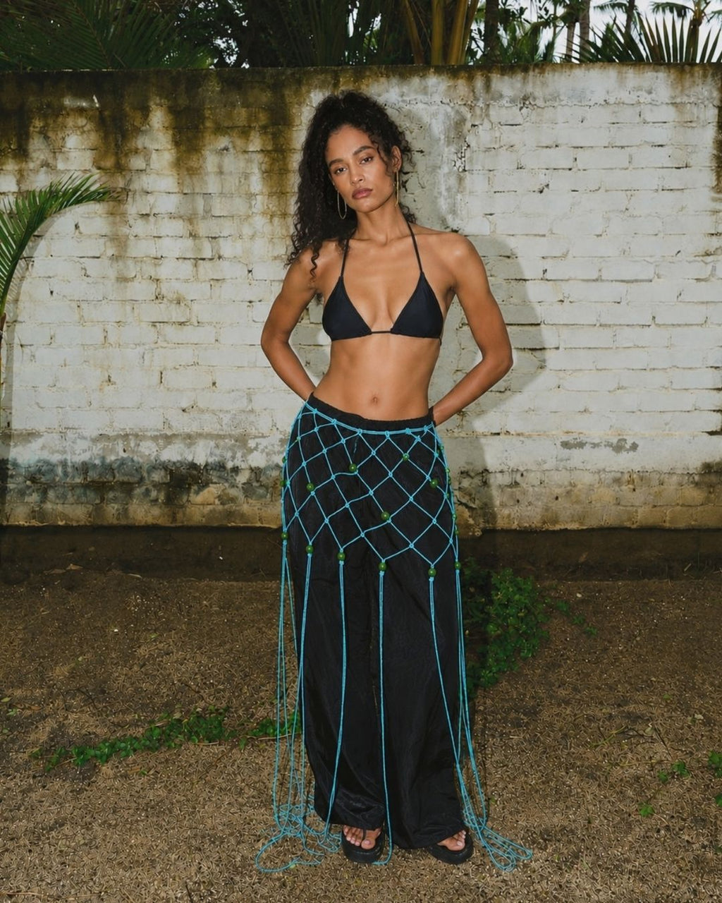 The Reef Cover-up skirt in Turquoise Blue