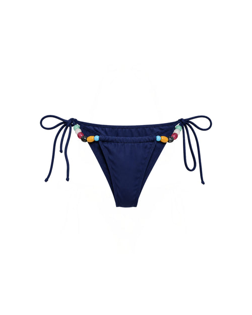 Acai Beaded Navy Bikini Bottom
