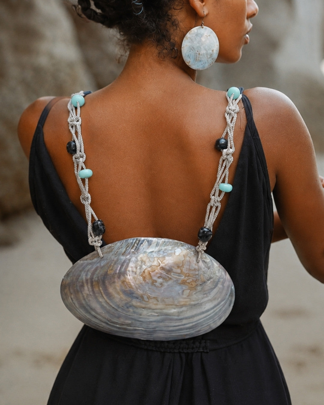 Silver Mother of Pearl Shell Belt