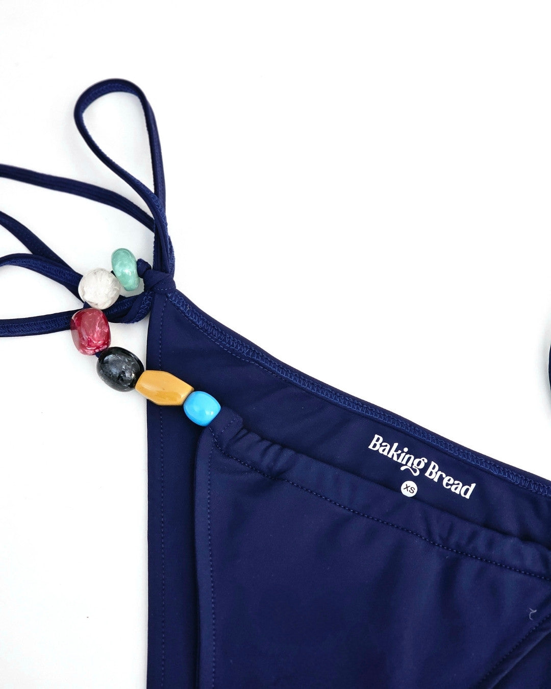 Acai Beaded Navy Bikini Bottom